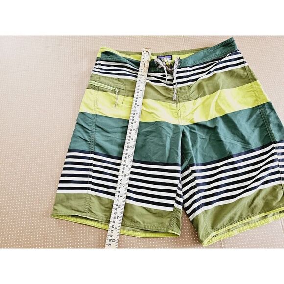 Patagonia Stretch Planing Board Shorts Mens 34 Multi-stripe Button Lace Up - Picture 2 of 6